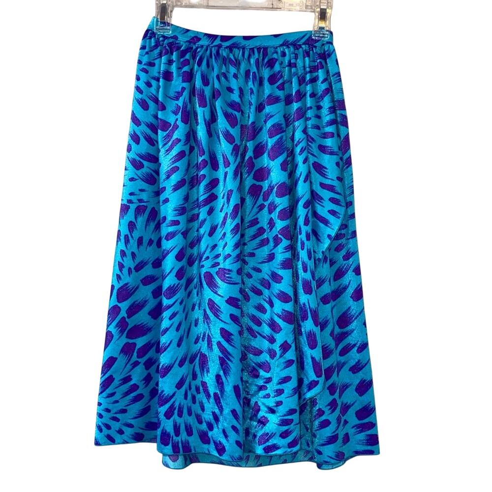 Vintage Catalina Wrap Skirt‎ Small Blue Purple Abstract Asymmetrical